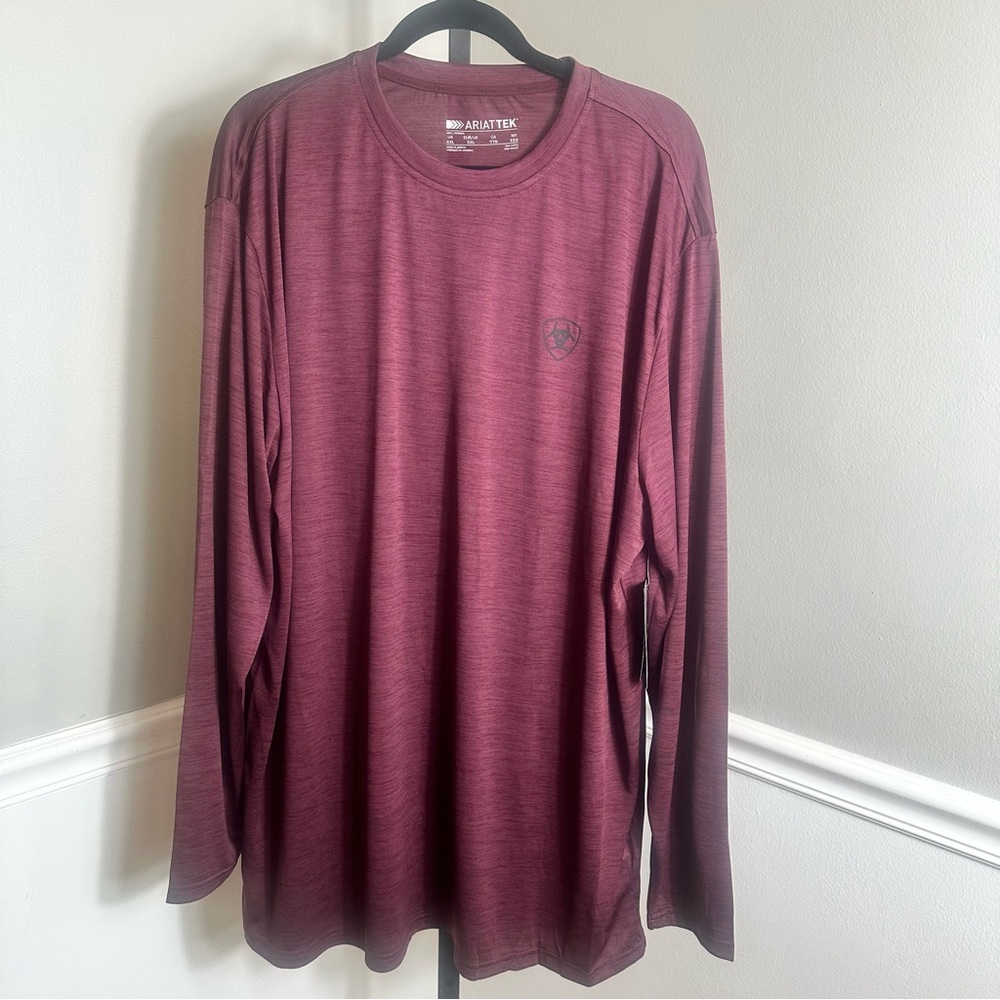 NWT Men’s Ariat Tek Charger  Breakthrough T-shirt‎ Size XXL Malbec Heather